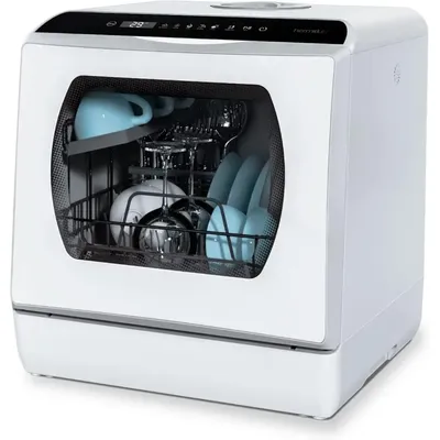 Countertop Dishwasher, 5 Washing Programs Portable Dishwasher With 5-Liter Built-in Water Tank, No