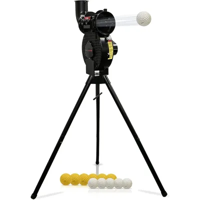 Launch F-lite Baseball and Softball Pitching Machine | Variable Speed Throws Up to a Simulated 90