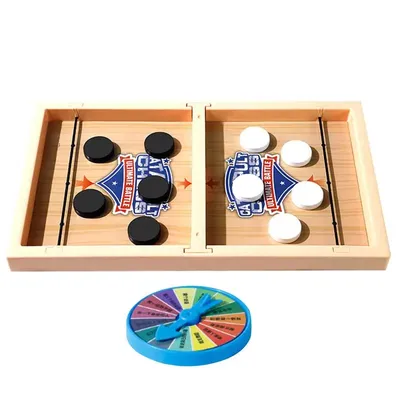 Table Hockey Game Desktop Air Hockey Battle Game Portable Sling Puck Fast-Paced Desktop Battle