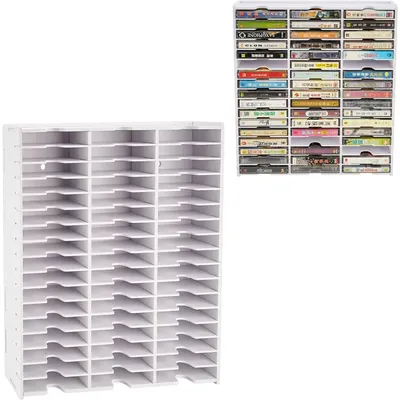 Cd Racks 51-Slot Cassette Tape Storage Desktop Rack Audio Tape Organizer Free Shipping Wall-Mounted