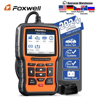 2024 FOXWELL NT510 Elite OBD2 Scanner All System Bi-Directional Diagnostic Tools Oil Reset EPB SAS