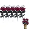 5pcs Simulation Black And Red Rose Flower For Party Wedding House Office Garden Decor Fake Rose