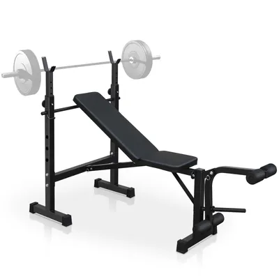 Weight Bench, Bench Press Set with Squat Rack and Bench for Home Gym Full-Body Workout