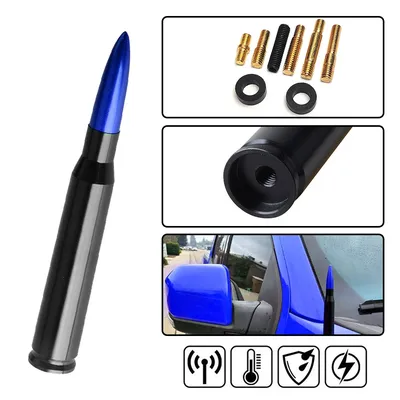 14CM Universal Car Roof Radio Antenna Black Blue Red Car Roof Antenna Radio Aerial FM/AM Metal