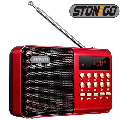 STONEGO FM/AM Portable Radio Dual Antenna Full Band Handheld MP3 Player LED Digital Display