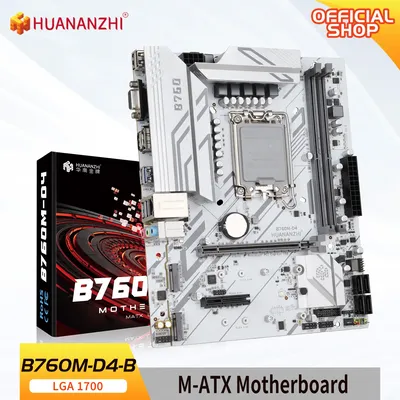 HUANANZHI B760M D4 M-ATX DDR4 Motherboard Support 12 13 Gen（ Intel LGA 1700 CPU