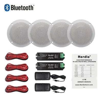 4 Inch 160W Marine Waterproof Bluetooth Speakers For ATV UTV SPA Golf Motorcycle Boat SPA UV-Proof