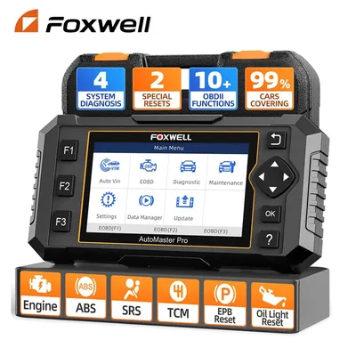 FOXWELL NT614 Elite Car OBD2 Scanner ABS SRS Transmission Check Engine EPB Oil SAS Throttle Car