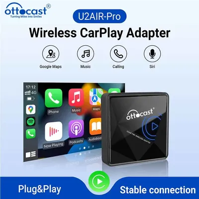 OTTOCAST U2 Air PRO Wired To Wireless CarPlay Adapter USB Dongle Smart Ai Box Car Accessories for VW