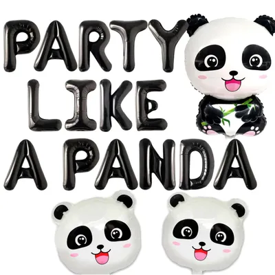 LaVenty Party Like A Panda Balloon Party Like A Panda Banner Panda Birthday Decoration Panda Party