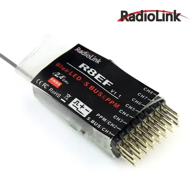 Radiolink R8EF 2.4G 8CH FHSS 8 Channels Receiver for T8FB Support S-BUS PPM PWM