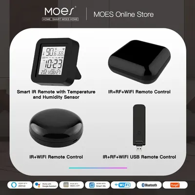 MOES New WiFi RF IR Universal Remote Controller RF Appliances Appliances Tuya Smart Life App Voice