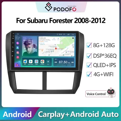 Podofo 2Din Android Car Radio Multimidia Video Player For Subaru Forester 2008-2012 GPS Navigation