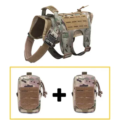Military Large Dog Harness Pet German Shepherd K9 Malinois Training Vest Tactical Dog Harness And