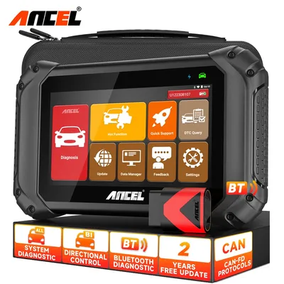 2024 ANCEL V5 BT OBD2 Diagnostic Tool Bi-directional Control ODB OBD2 Scanner CAN FD Full System Car