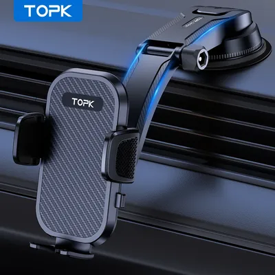 TOPK Car Phone Holder Stand Gravity Dashboard Phone Holder Mobile Phone Support Universal For iPhone