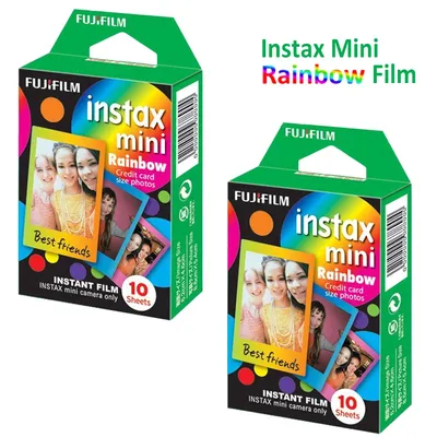 For Fujifilm Instax Mini 12 8 9 11 25 50s 70 90 Instant Camera Rainbow 20 Photos Fuji Instant Films