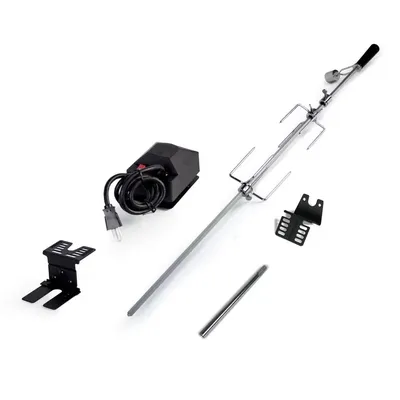 Universal Rotisserie Kit BBQ Grill Spit Rod Motor Counterbalance Fits Most Gas Grills 34.4