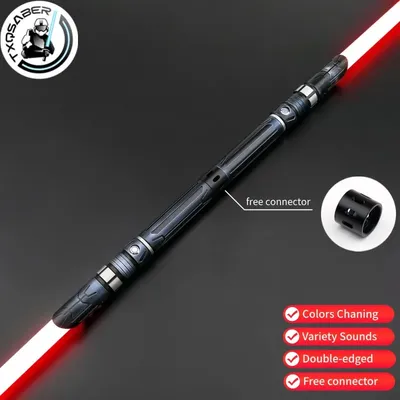 TXQSABER Lightsaber 2PCS Kotor Double Swords Heavy Dueling 16 sounds Laser Combat Gift Jedi Metal Handle Toys Glow Luminous