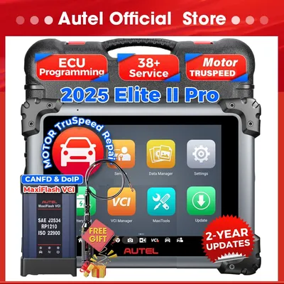 Autel MaxiSys Elite II Pro ULTRA Diagnostic Tools J2534 ECU Programming Coding Auto Scanner as MS919 Motor TruSpeed CAN FD DoIP