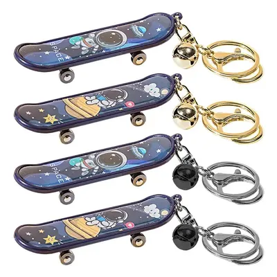 Mini Skateboards Astronaut Planet Mini Skateboard Keyring Car Keychain Fashion Key Ring Keychain