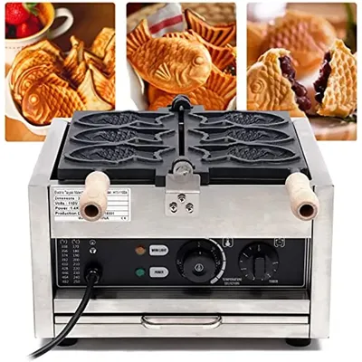 Commercial Taiyaki Maker Nonstick Waffle Maker Fish Shaped Waffle Machine