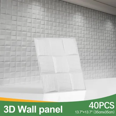 40PCS 3D Wall Panels Peel and Stick 13.7