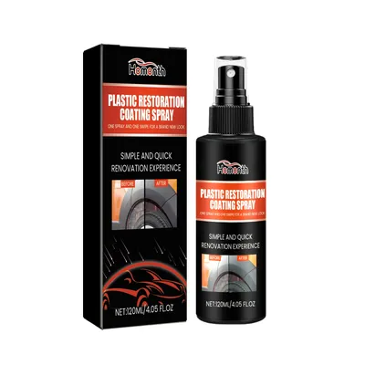 Automotive Plastic Refurbishment Spray Remover Removes Dirt Scratches Seat Interior Cleaning