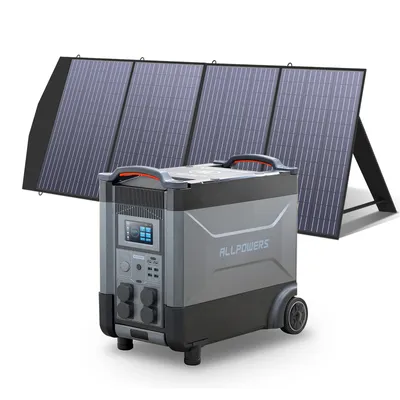 ALLPOWERS Power Station 110V / 230V Solargenerator mit Solarpanel(SP033), 3600Wh 4000W Expandable