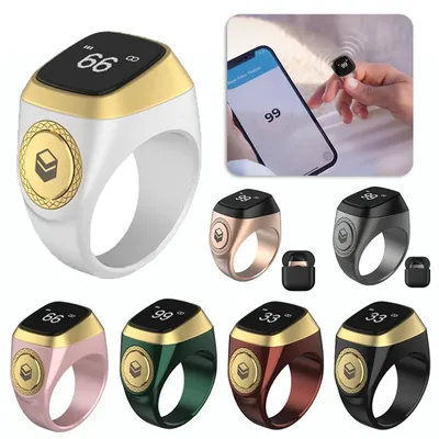 Smart Tasbih Tally Counter for Muslims Zikr Ring Bluetooth Electronic Digital Tasbeeh 5 Prayer Time