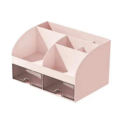 Stationary Storage Box Desk Organizer Tabletop Makeup Storage Box Smooth And Sturdy Office Supplies