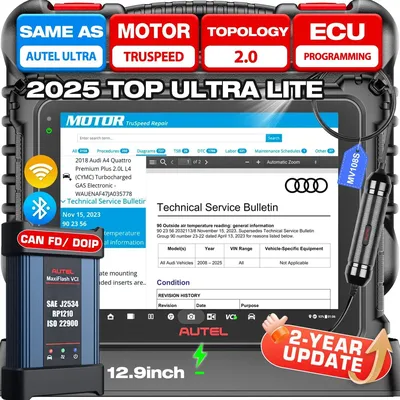 Autel MaxiCOM Ultra Lite Scanner Top Diagnostic Tool OBD Scanner 2 Years Update ECU Programming Automotive Scanner Topology Map