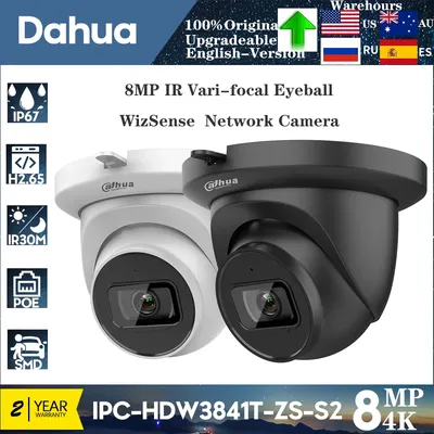 Original Dahua 8MP 4K Outdoor IP Camera IPC-HDW3841T-ZS-S2 WizSense For Home Security SMD 4.0