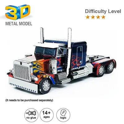 Truck 3D Metal Puzzle DIY Model Building Kit Adult Toys Birthday Gift