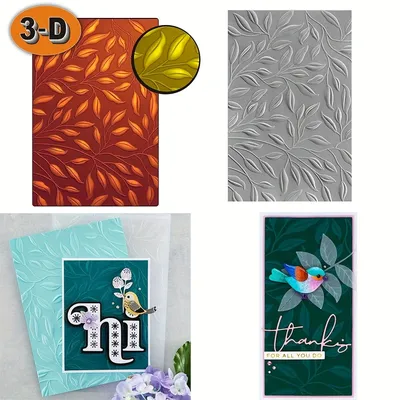 Leafy 3D Embossing Folder Patterns Templates For Adding Texture And Dimension To Craft DIY