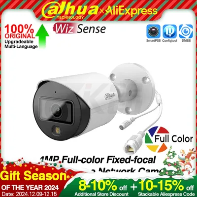 Dahua Original IPC-HFW2449S-S-LED 4MP Lite Full-Color Bullet Wizsense Network IP Camera Built-in MIC