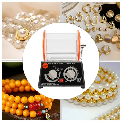 Jewelry Polising Drum Rotary Tumbler Mini Jewelry Polisher 3KG Capacity Finishing Machine with
