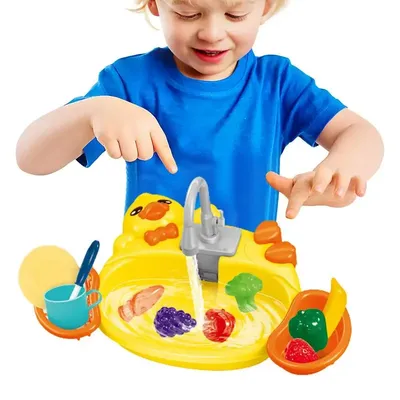 Kitchen Sink Toys Children Electric Dishwasher Playing Toy Toy Kitchen Sink With Play Food And