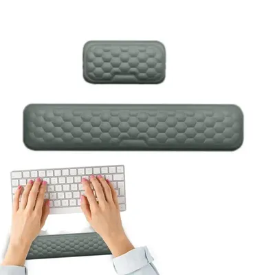 Keyboard Wrist Rest Pad 2Pcs Comfortable Memory Foam Wrist Rest Ergonomic Keyboard Pad Set Non-slip