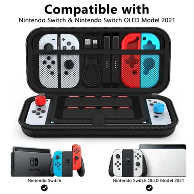 Carrying Case Compatible with Nintendo Switch and Nintendo Switch OLED Models,Portable Travel Case