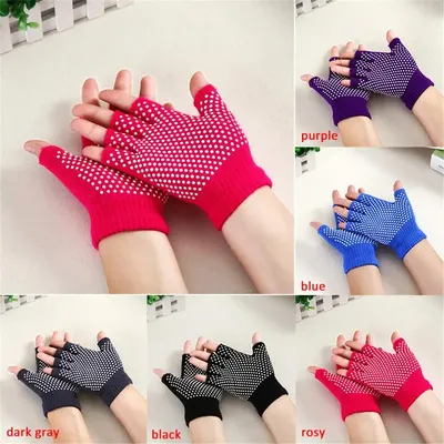 Yoga Gloves Half Finger Girl Short Fingerless Gloves Enhanced Palm Protection Fingerless Workout Gym