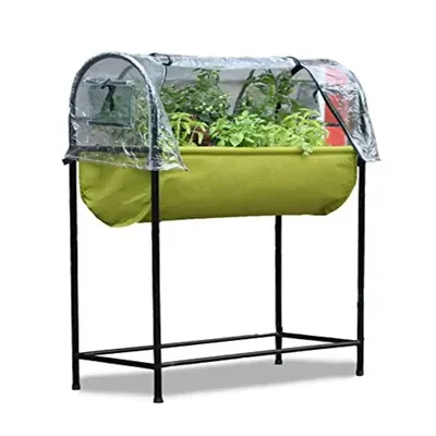 Vigoroot EasyTable Garden with Cover Self Watering Outdoor Greenhouse Herb Garden and Vegetable