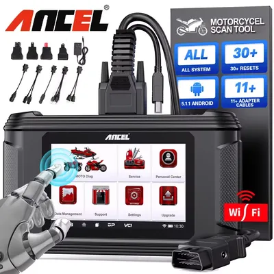 ANCEL MT500 Motorbike OBD Scanner Full System Maintenance light reset Throttle Reset ABS Reset ECU