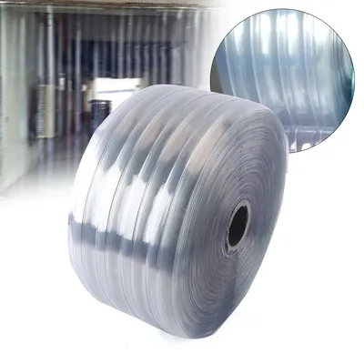 LOYALHEARTDY Plastic Vinyl Strip Curtain PVC Roll 0.06 inch Thickness Strip Curtain Warehouse Door