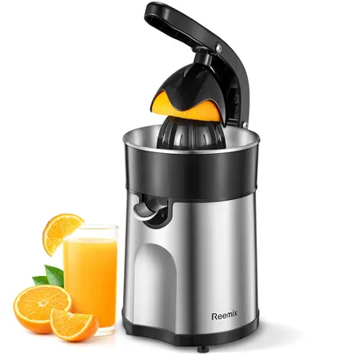 Electric Citrus Juicer Squeezer, Reemix Powerful Electric Orange Juicer With 2 Size Cone, Homemade