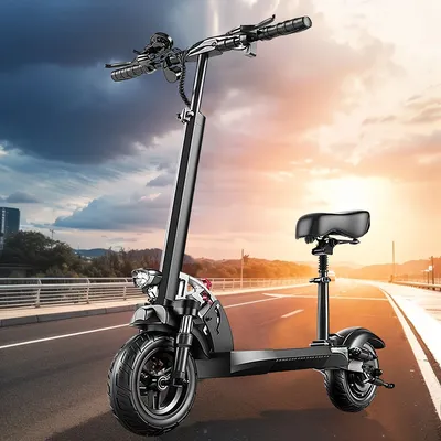 750W Electric Scooter Adults 20 MPH 10" Off-Road Tires, Dual Disk Brake System, Folding Electric