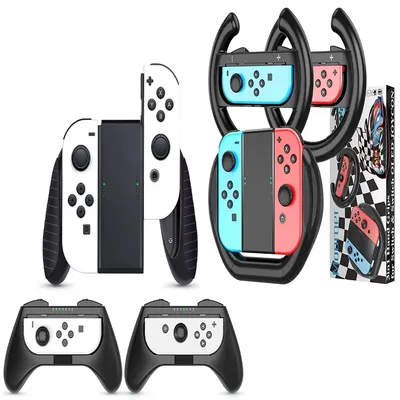 Grip Compatible with Nintendo Switch OLED/Nintendo Switch JoyCon 6 Pack, Wear Resistant Game Switch