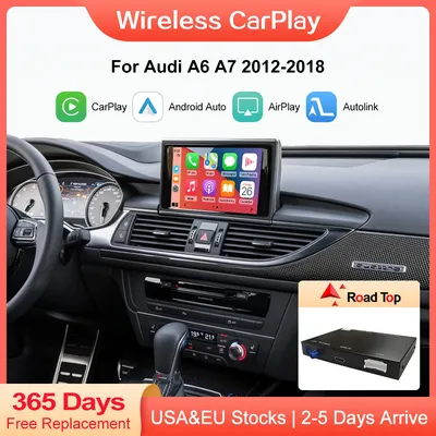 Wireless CarPlay Android Auto Decoder for Audi A6 A7 2012-2018 with Mirror Link AirPlay Car Play USB