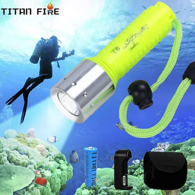 T20 Diving Flashlight LED Super Underwater 3000LM Waterproof Torch Lamp Professional Scuba for Dive