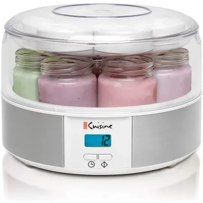 Yogurt Maker, Automatic Digital , Set Temperature - 7-6 Oz.Reusable Glass Jars And 7 Rotary Date